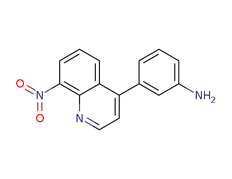 3-(8-nitroquinolin-4-yl)benzenamine