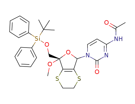 N1-(1-(7-((tert-butyl(diphenyl)silyl)oxy)methyl)-7-methoxy-2,3,5,7-tetrahydro[1,4]dithiino[2,3-c]furan-5-yl-2-oxo-1,2-dihydro-4-pyrimidinyl)acetamide