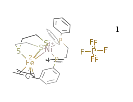 C40H47FeNiP2S3(1+)*F6P(1-)