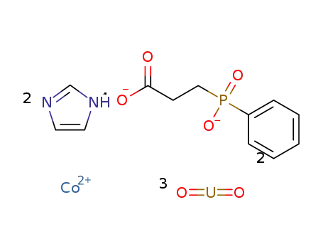 Co(imidazole)2(UO2)3((2-carboxyethyl)(phenyl)phosphinic acid(-2H))4
