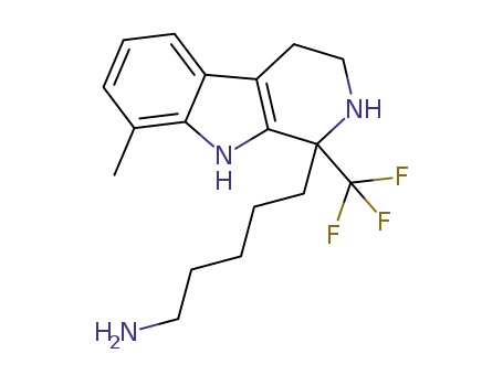 5-(8-methyl-1-(trifluoromethyl)-2,3,4,9-tetrahydro-1H-pyrido[3,4-b]indol-1-yl)pentan-1-amine