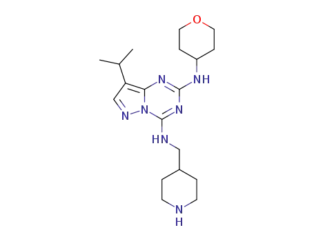 8-isopropyl-N4-(piperidin-4-ylmethyl)-N2-(tetrahydro-2H-pyran-4-yl)pyrazolo [1,5-a][1,3,5]triazine-2,4-diamine