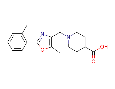 1-((5-methyl-2-(o-tolyl)oxazol-4-yl)methyl)piperidine-4-carboxylic acid