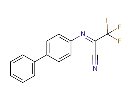 (E)-N-([1,1'-biphenyl]-4-yl)-2,2,2-trifluoroacetimidoyl cyanide