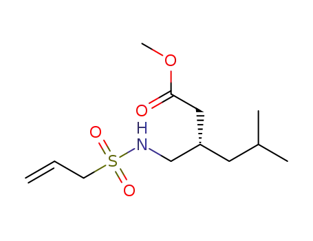 methyl (S)-3-(allylsulfonamidomethyl)-5-methylhexanoate