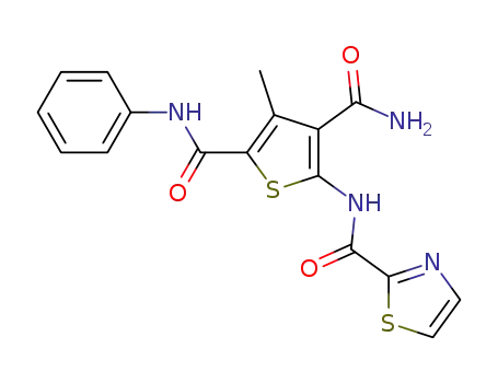 3-methyl-N2-phenyl-5-(thiazole-2-carboxamido)thiophene-2,4-dicarboxamide