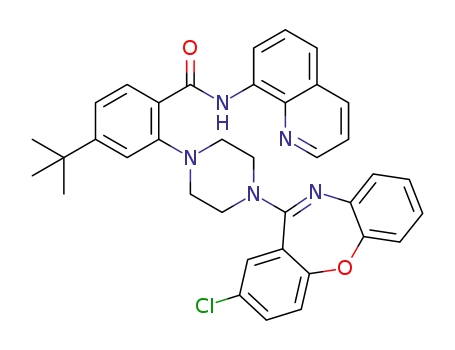 4-(tert-butyl)-2-(8-chloro-piperazin-1-yl)dibenzo[b,f][1,4]-oxazepine-N-(quinolin-8-yl)benzamide