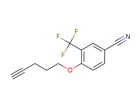 3-trifluoromethyl-4-(pent-4-yn-1-yloxy)benzonitrile