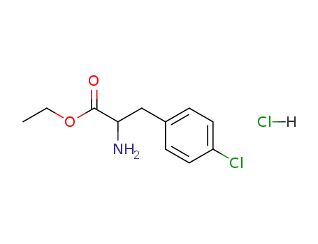 Molecular Structure of 52031-05-7 (DL-4-CHLOROPHENYLALANINE ETHYL ESTER HYDROCHLORIDE)