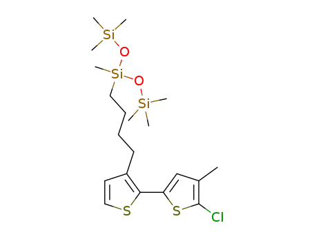 2-chloro-3-methyl-5-(3-(4-(bis(trimethylsiloxy)(methyl)silyl)butan-1-yl)thiophen-2-yl)thiophene