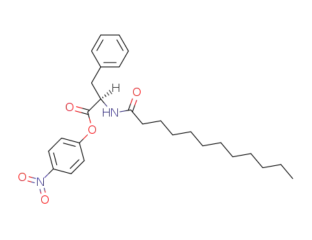 Molecular Structure of 75531-12-3 (D-Phenylalanine, N-(1-oxododecyl)-, 4-nitrophenyl ester)
