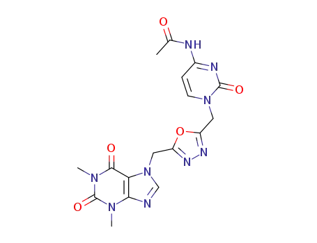 N-(1-((5-((1,3-dimethyl-2,6-dioxo-1,2,3,6-tetrahydro-7H-purin-7-yl)methyl)-1,3,4-oxadiazol-2-yl)methyl)-2-oxo-1,2-dihydropyrimidin-4-yl)acetamide