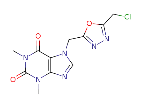 7-((5-(chloromethyl)-1,3,4-oxadiazol-2-yl)methyl)-1,3-dimethyl-3,7-dihydro-1H-purine-2,6-dione