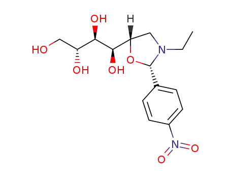 (2S,5S)-3-ethyl-2-(4-nitrophenyl)-5-(D-arabino-1,2,3,4-tetrahydroxybutyl)oxazolidine