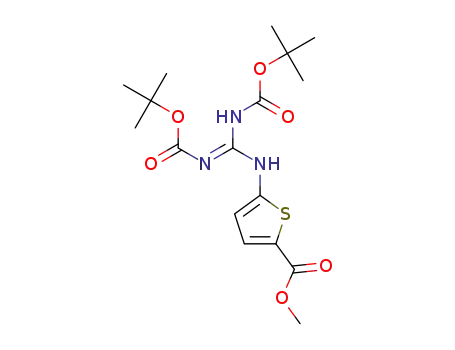 methyl 5-{[(1E)-{[(tert-butoxy)carbonyl]amino}({[(tert-butoxy)carbonyl]imino}) methyl]amino}thiophene-2-carboxylate