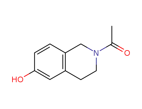 Molecular Structure of 59839-29-1 (6-Isoquinolinol, 2-acetyl-1,2,3,4-tetrahydro-)