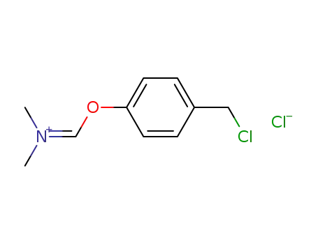 Molecular Structure of 61661-14-1 (Methanaminium, N-[[4-(chloromethyl)phenoxy]methylene]-N-methyl-,
chloride)