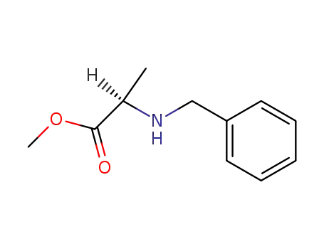 Molecular Structure of 120571-58-6 (D-Alanine, N-(phenylmethyl)-, methyl ester)