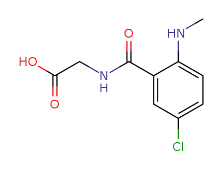 Molecular Structure of 72952-53-5 (Glycine, N-[5-chloro-2-(methylamino)benzoyl]-)