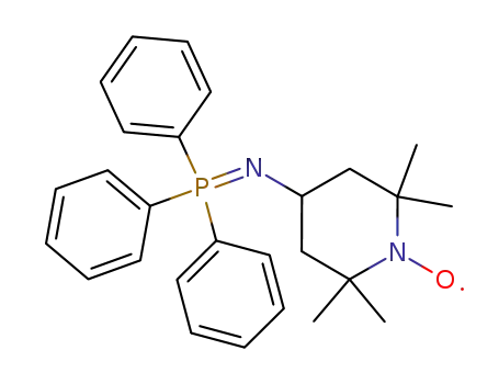 Molecular Structure of 78140-47-3 (2,2,6,6-Tetramethyl-4-[(triphenylphosphoranylidene)amino]-1-piperidinyloxy)