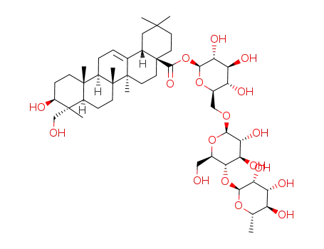 3β,23-dihydroxyolean-12-en-28-oic acid O-α-L-rhamnopyranosyl-(1->4)-O-β-D-glucopyranosyl-(1->6)-β-D-glucopyranosyl ester