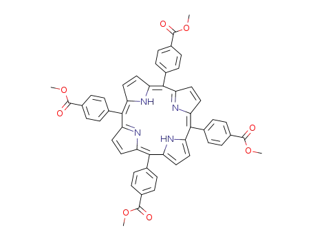 Molecular Structure of 22112-83-0 (MESO-TETRA(4-CARBOXYPHENYL)PORPHINE TETRAMETHYL ESTER)