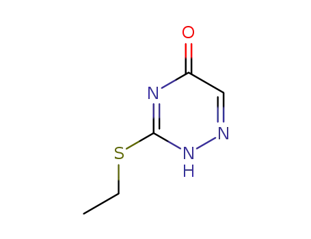 Molecular Structure of 89179-74-8 (1,2,4-Triazin-5(2H)-one, 3-(ethylthio)-)