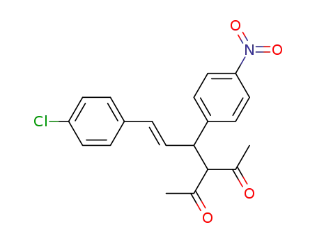 3-(3-(4-chlorophenyl)-1-(4-nitrophenyl)-2-propenyl)pentane-2,4-dione