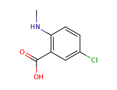 Molecular Structure of 33280-14-7 (5-chloro-2-(methylamino)benzoic acid)