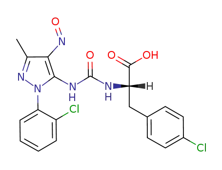 (S)-3-(4-Chloro-phenyl)-2-{3-[2-(2-chloro-phenyl)-5-methyl-4-nitroso-2H-pyrazol-3-yl]-ureido}-propionic acid