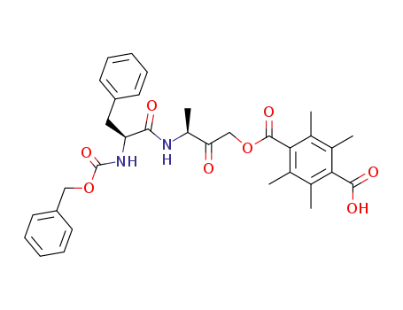 N-(benzyloxycarbonyl)-L-phenylalanyl-L-alanyl<(2,3,5,6-tetramethyl-4-carboxybenzoyl)oxy>methyl ketone