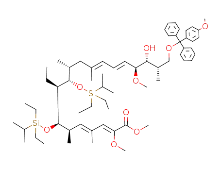 (2Z,4E,12E,14E)-(6R,7R,8S,9S,10R,16S,17R,18S)-7,9-Bis-(diethyl-isopropyl-silanyloxy)-8-ethyl-17-hydroxy-2,16-dimethoxy-19-[(4-methoxy-phenyl)-diphenyl-methoxy]-4,6,10,12,18-pentamethyl-nonadeca-2,4,12,14-tetraenoic acid methyl ester