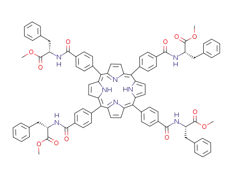 5,10,15,20-tetrakis([N-(1-methoxycarbonyl-2-phenyl)ethyl]-4-carboxamido phenyl)porphyrin
