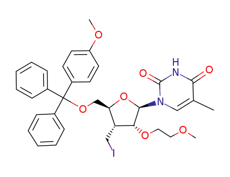 3'-deoxy-3'-C-(iodomethyl)-2'-O-(2-methoxyethyl)-5'-O-(4-methoxytrityl)-5-methyluridine