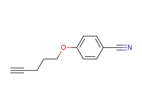Molecular Structure of 368453-52-5 (Benzonitrile, 4-(4-pentynyloxy)- (9CI))