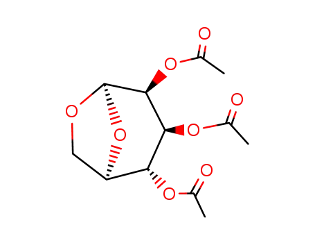 Molecular Structure of 13242-48-3 (2,3,4-tri-O-acetyl-1,6-anhydromannopyranose)