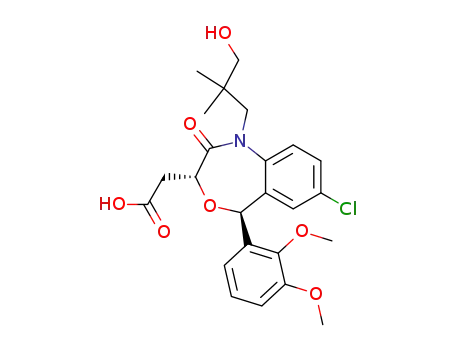 (3R,5S)-7-chloro-5-(2,3-dimethoxyphenyl)-1-(3-hydroxy-2,2-dimethylpropyl)-2-oxo-1,2,3,5-tetrahydro-4,1-benzoxazepine-3-acetic acid