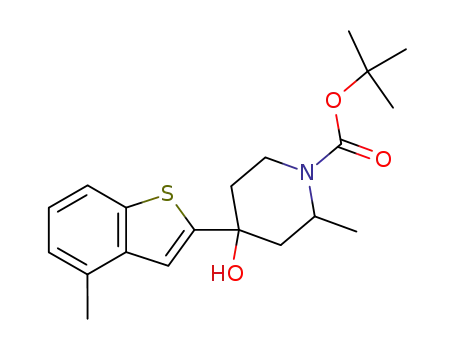 4-hydroxy-2-methyl-4-(4-methyl-benzo[b]thiophen-2-yl)-piperidine-1-carboxylic acid tert-butyl ester