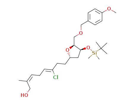 (2Z,5Z)-8-[(2S,4S,5S)-4-(tert-Butyl-dimethyl-silanyloxy)-5-(4-methoxy-benzyloxymethyl)-tetrahydro-furan-2-yl]-6-chloro-2-methyl-octa-2,5-dien-1-ol