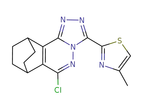 Molecular Structure of 848774-81-2 (7,10-Ethano-1,2,4-triazolo[3,4-a]phthalazine,
6-chloro-7,8,9,10-tetrahydro-3-(4-methyl-2-thiazolyl)-)
