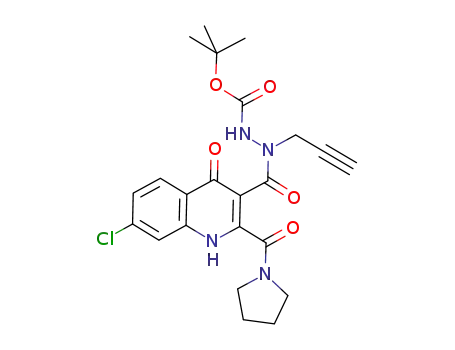 N-[(tert-butoxy)carbonylamino][7-chloro-4-oxo-2-(pyrrolidinylcarbonyl)(3-hydroxyquinolyl)]-N-prop-2-ynylcarboxamide