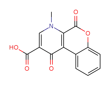 1,5-dihydro-1,5-dioxo-4-methyl-1-benzopyrano[3,4-b]pyridine-2-carboxylic acid