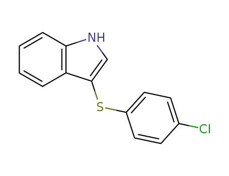 Molecular Structure of 32884-73-4 (1H-Indole, 3-[(4-chlorophenyl)thio]-)