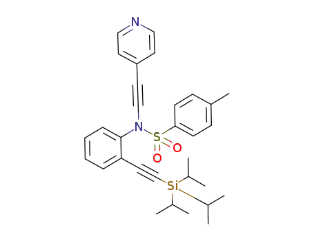 2-(2-(triisopropylsilyl)ethynyl)-N-(2-(pyridin-4-yl)ethynyl)-N-tosylbenzenamine