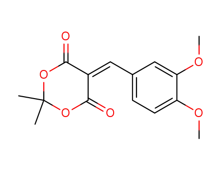 Molecular Structure of 67101-91-1 (1,3-Dioxane-4,6-dione,
5-[(3,4-dimethoxyphenyl)methylene]-2,2-dimethyl-)