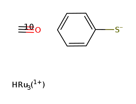 Ru3H(1+)*10CO*SC6H5(1-)=HRu3(CO)10(SC6H5)