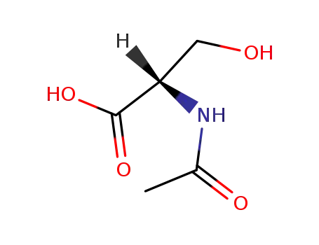 Molecular Structure of 16354-58-8 (N-Acetyl-L-serine)