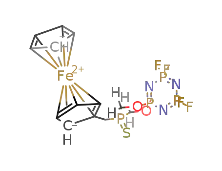 [(ferrocenyl)CH2P(S)(CH2O)2PN](F2PN)2