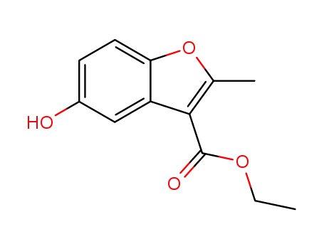 Molecular Structure of 7287-40-3 (ethyl 5-hydroxy-2-methyl-3-benzofurancarboxylate)