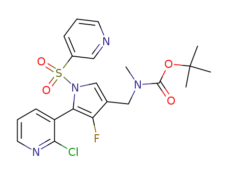 tert-butyl {[5-(2-chloropyridin-3-yl)-4-fluoro-1-(pyridin-3-ylsulfonyl)-1H-pyrrol-3-yl]methyl}methylcarbamate